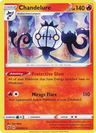 Carta Chandelure (33/192) do set Rixa Rebelde — Pokémon TCG | Bynx