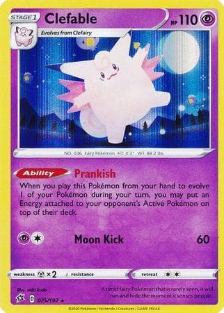Carta Clefable (75/192) do set Rixa Rebelde — Pokémon TCG | Bynx