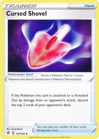 Carta Cursed Shovel (157/192) do set Rixa Rebelde — Pokémon TCG | Bynx