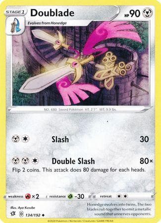 Carta Doublade (134/192) do set Rixa Rebelde — Pokémon TCG | Bynx