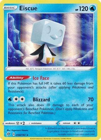 Carta Eiscue (54/192) do set Rixa Rebelde — Pokémon TCG | Bynx