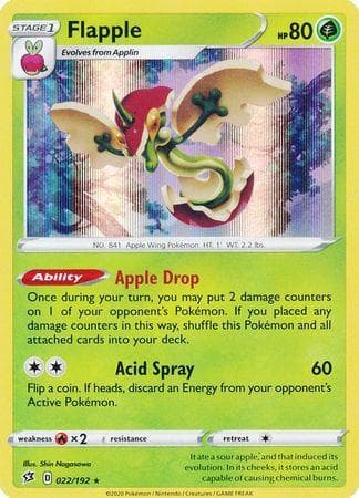 Carta Flapple (22/192) do set Rixa Rebelde — Pokémon TCG | Bynx