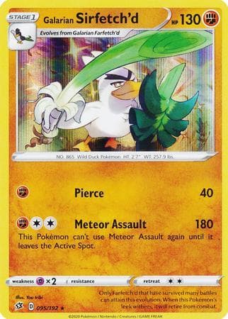 Carta Galarian Sirfetch'd (95/192) do set Rixa Rebelde — Pokémon TCG | Bynx