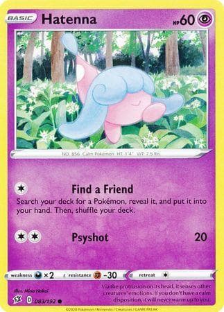Carta Hatenna (83/192) do set Rixa Rebelde — Pokémon TCG | Bynx