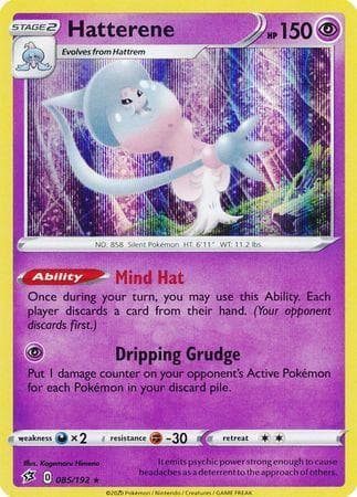 Carta Hatterene (85/192) do set Rixa Rebelde — Pokémon TCG | Bynx