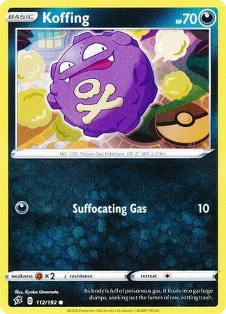 Carta Koffing (112/192) do set Rixa Rebelde — Pokémon TCG | Bynx