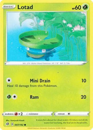 Carta Lotad (7/192) do set Rixa Rebelde — Pokémon TCG | Bynx