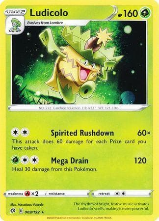 Carta Ludicolo (9/192) do set Rixa Rebelde — Pokémon TCG | Bynx