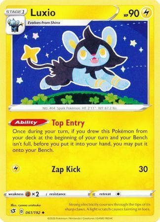 Carta Luxio (61/192) do set Rixa Rebelde — Pokémon TCG | Bynx