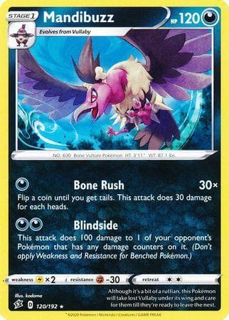 Carta Mandibuzz (120/192) do set Rixa Rebelde — Pokémon TCG | Bynx