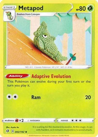 Carta Metapod (2/192) do set Rixa Rebelde — Pokémon TCG | Bynx