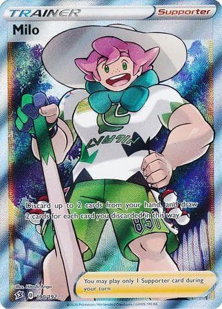 Carta Milo (190/192) do set Rixa Rebelde — Pokémon TCG | Bynx