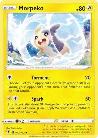 Carta Morpeko (73/192) do set Rixa Rebelde — Pokémon TCG | Bynx