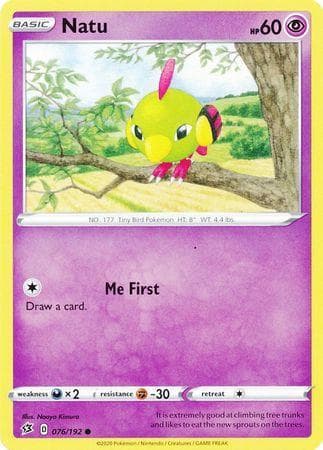 Carta Natu (76/192) do set Rixa Rebelde — Pokémon TCG | Bynx