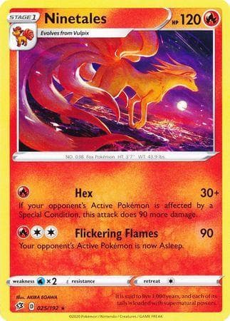 Carta Ninetales (25/192) do set Rixa Rebelde — Pokémon TCG | Bynx