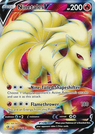 Carta Ninetales-V (177/192) do set Rixa Rebelde — Pokémon TCG | Bynx