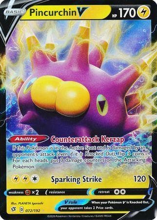 Carta Pincurchin-V (72/192) do set Rixa Rebelde — Pokémon TCG | Bynx