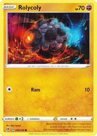 Carta Rolycoly (105/192) do set Rixa Rebelde — Pokémon TCG | Bynx