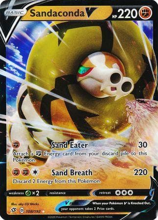 Carta Sandaconda-V (108/192) do set Rixa Rebelde — Pokémon TCG | Bynx