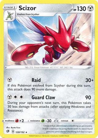 Carta Scizor (128/192) do set Rixa Rebelde — Pokémon TCG | Bynx