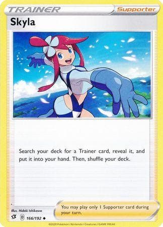 Carta Skyla (166/192) do set Rixa Rebelde — Pokémon TCG | Bynx