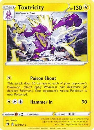Carta Toxtricity (69/192) do set Rixa Rebelde — Pokémon TCG | Bynx