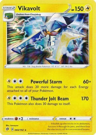 Carta Vikavolt (66/192) do set Rixa Rebelde — Pokémon TCG | Bynx