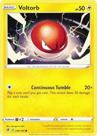 Carta Voltorb (56/192) do set Rixa Rebelde — Pokémon TCG | Bynx