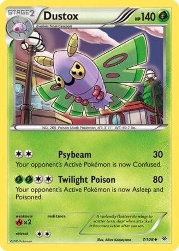 Carta Dustox (7/108) do set Céus Estrondosos — Pokémon TCG | Bynx