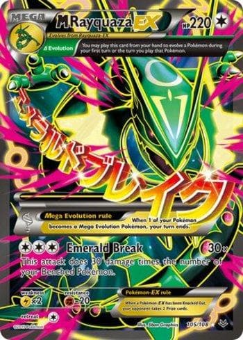 Carta M Rayquaza-EX (105/108) do set Céus Estrondosos — Pokémon TCG | Bynx
