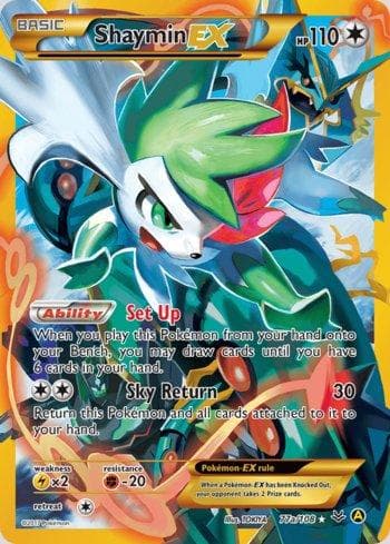 Carta Shaymin-EX (77a/108) do set Céus Estrondosos — Pokémon TCG | Bynx