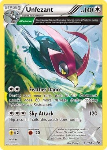 Carta Unfezant (81/108) do set Céus Estrondosos — Pokémon TCG | Bynx