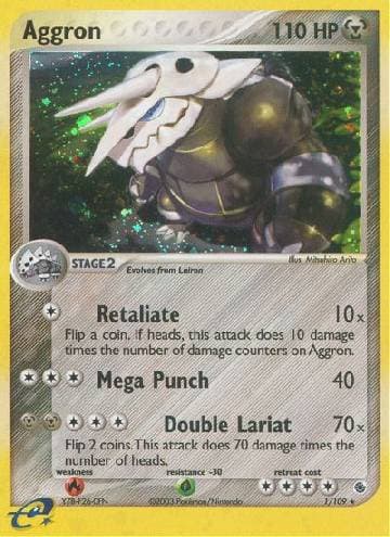 Carta Aggron (1/109) do set Rubi & Safira — Pokémon TCG | Bynx