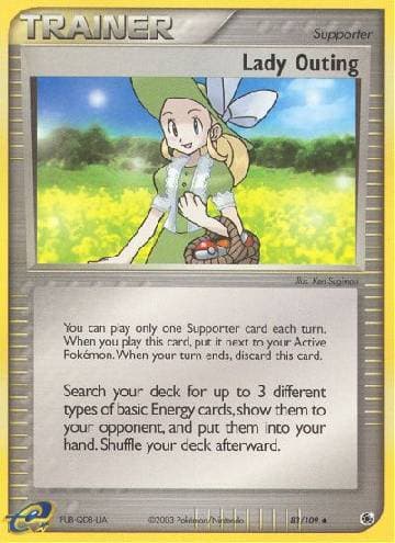 Carta Lady Outing (83/109) do set Rubi & Safira — Pokémon TCG | Bynx