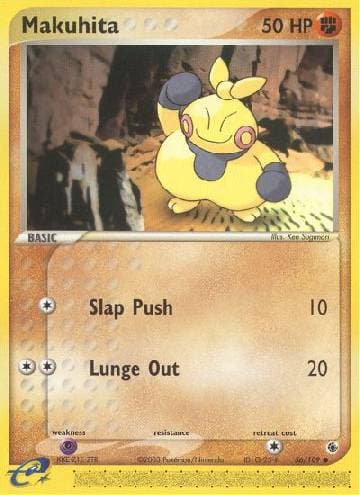 Carta Makuhita (56/109) do set Rubi & Safira — Pokémon TCG | Bynx