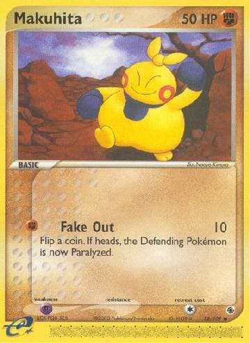 Carta Makuhita (58/109) do set Rubi & Safira — Pokémon TCG | Bynx