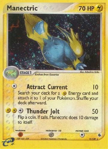 Carta Manectric (9/109) do set Rubi & Safira — Pokémon TCG | Bynx