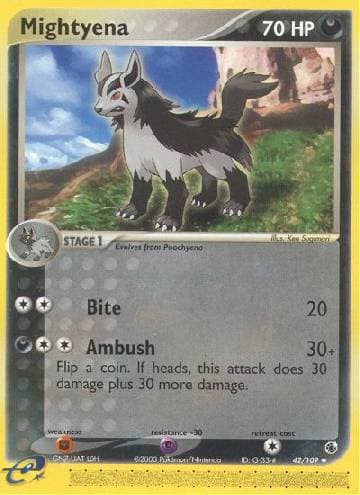 Carta Mightyena (42/109) do set Rubi & Safira — Pokémon TCG | Bynx