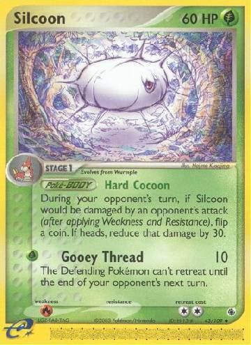 Carta Silcoon (43/109) do set Rubi & Safira — Pokémon TCG | Bynx