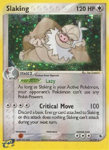 Carta Slaking (12/109) do set Rubi & Safira — Pokémon TCG | Bynx