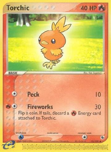 Carta Torchic (73/109) do set Rubi & Safira — Pokémon TCG | Bynx