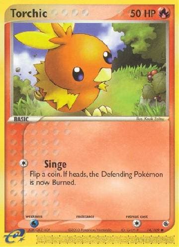 Carta Torchic (74/109) do set Rubi & Safira — Pokémon TCG | Bynx