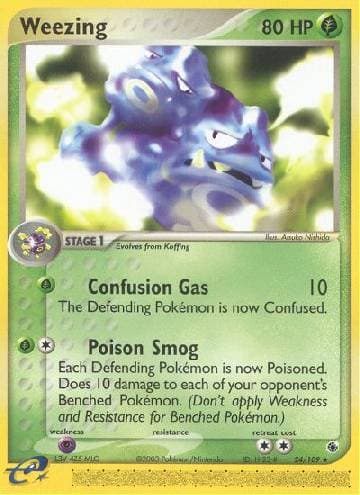 Carta Weezing (24/109) do set Rubi & Safira — Pokémon TCG | Bynx