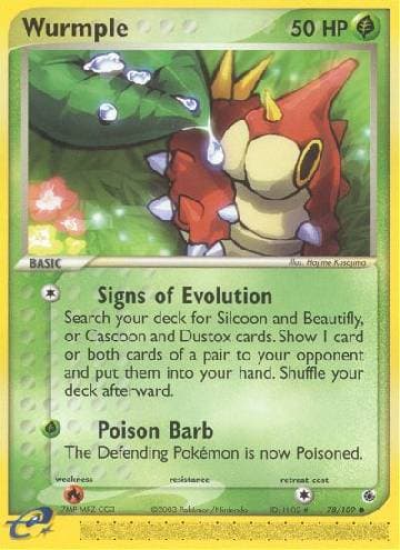 Carta Wurmple (78/109) do set Rubi & Safira — Pokémon TCG | Bynx