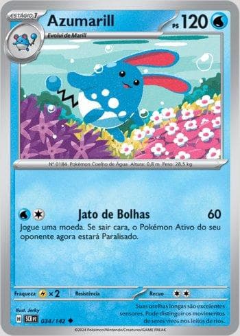 Carta Azumarill 034/142 do set Coroa Estelar — Pokémon TCG | Bynx