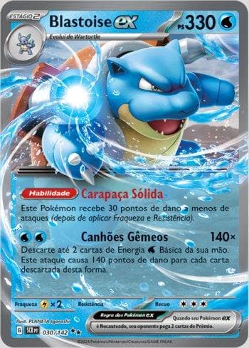 Carta Blastoise ex 030/142 do set Coroa Estelar — Pokémon TCG | Bynx