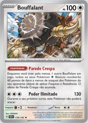 Carta Bouffalant 119/142 do set Coroa Estelar — Pokémon TCG | Bynx