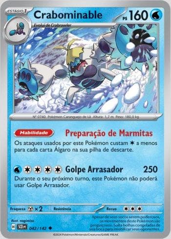 Carta Crabominable 042/142 do set Coroa Estelar — Pokémon TCG | Bynx
