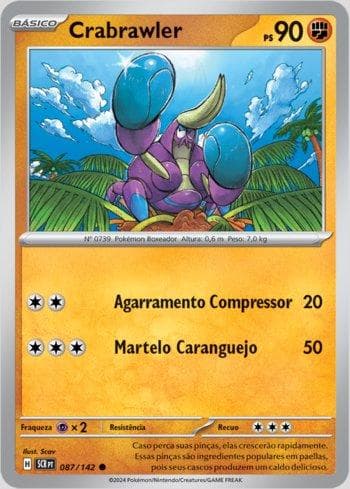 Carta Crabrawler 087/142 do set Coroa Estelar — Pokémon TCG | Bynx