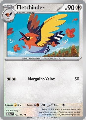Carta Fletchinder 122/142 do set Coroa Estelar — Pokémon TCG | Bynx